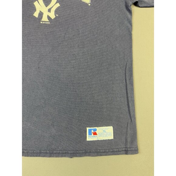 Vintage Y2K New York Yankees Baseball MLB Russell Athletic Youth XL Fade Tee - Picture 6 of 13